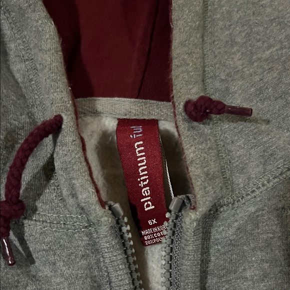 FUBU Other - Gray FUBU Hoodie with Burgundy Accents sz 6x
